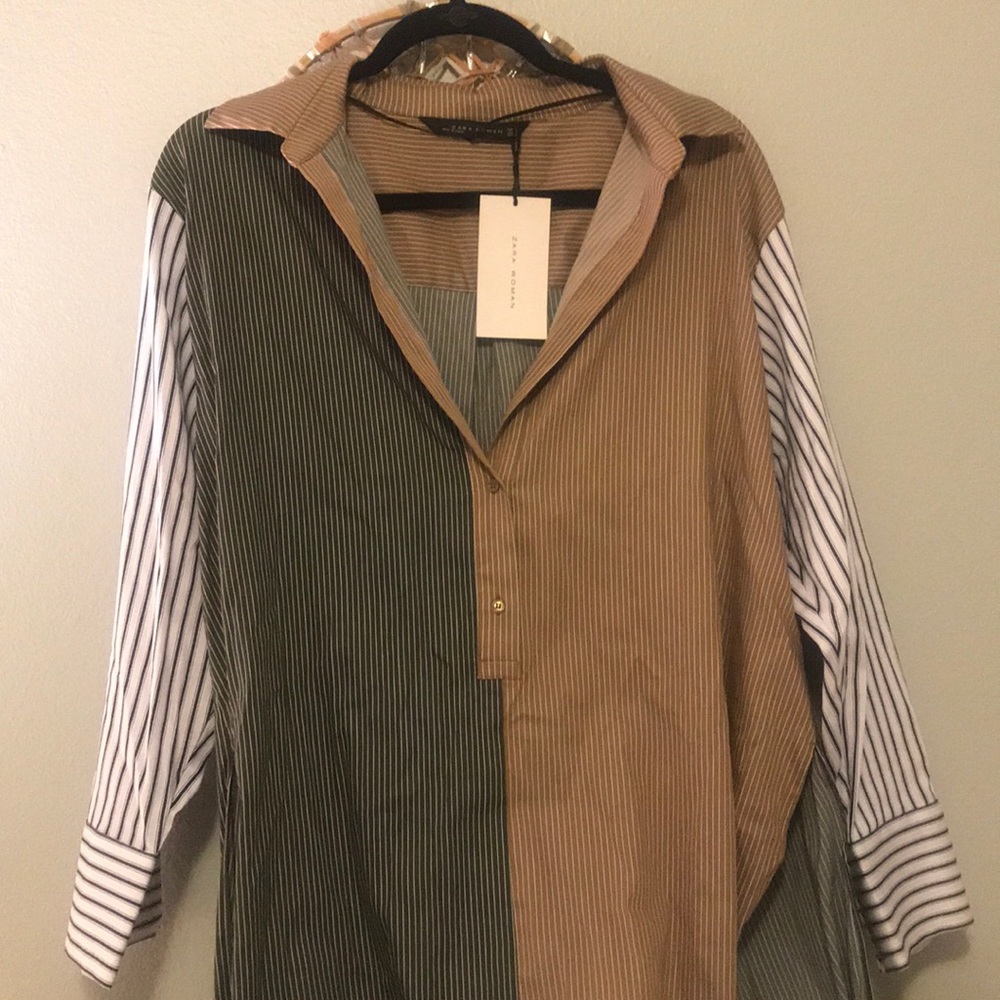 Zara Woman Oversized Buttoned Shirt